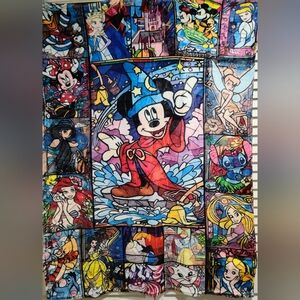 Disney Characters & Princess Plush Lapsize Throw Blanket - Multicolor NWT